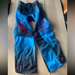 Fox racing women’s dirt biking pants size 9/10, convertible women’s moto pants